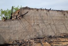 सलगा पंचायत के कुठान में दामोदर राणा के घर मे आग लगी लाखो रूपिए की नुकसान